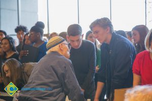 Yom HaShoah lobby with special guests