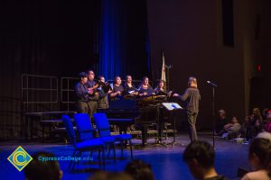 Guests onstage at Yom HaShoah