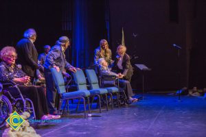 Guests onstage at Yom HaShoah