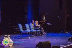 Guests onstage at Yom HaShoah