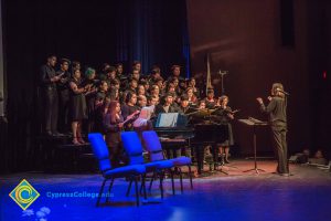 Singers onstage at Yom HaShoah