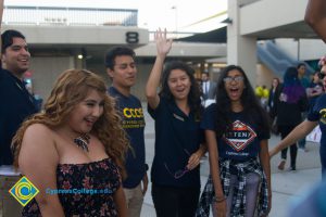 Students smiling