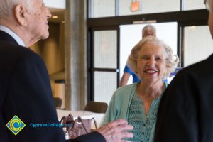 Holocaust survivors conversing