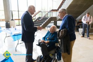 Holocaust survivors conversing