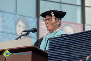 The Cypress College president speaks at commencement