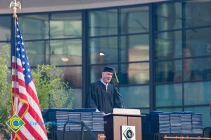 Speaker at commencement ceremony