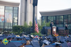 Speaker at commencement ceremony