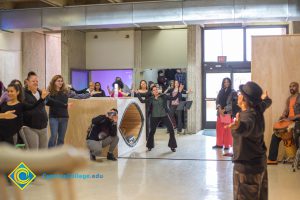 Students gathered for Black History event.