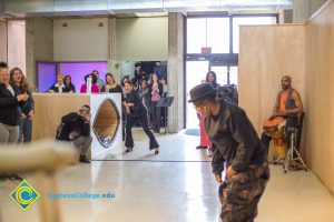 Performers during Black History event.