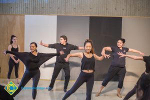 Dancers performing.