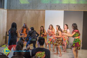 Dancers performing.