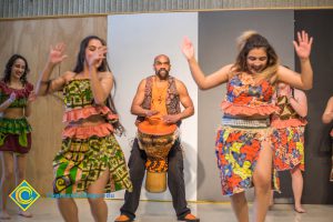 Dancers performing.