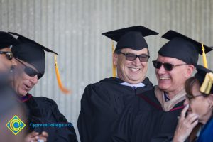 Faculty at commencement