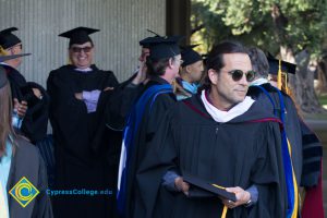 Faculty at commencement