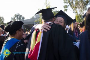 Hugs at commencement