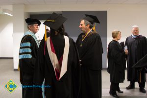 Faculty at commencement