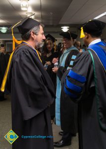 Faculty at commencement