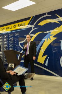 Speaker at the Cypress College Athletics Hall of Fame event.