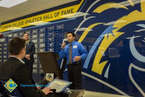 Speaker at the Cypress College Athletics Hall of Fame event.