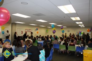 Students at the 2014 ESL Scholarship Potluck.