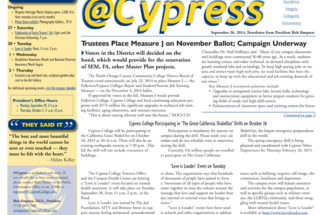 @Cypress Newsletter for the Week Ending September 26, 2014