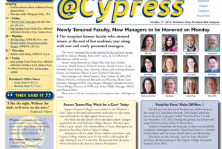 @Cypress Newsletter for the Week Ending Oct. 17