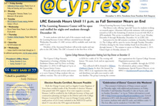 @Cypress Newsletter for December 5, 2014