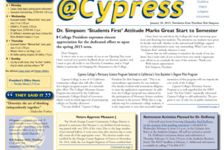 @Cypress Newsletter for January 30, 2015
