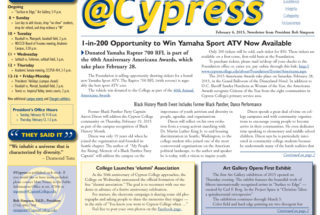 @Cypress Newsletter for February 6, 2015