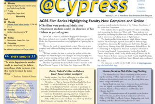 Dr. Simpson’s @Cypress Newsletter for March 27, 2015