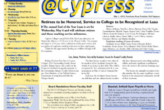@Cypress Newsletter for May 1, 2015