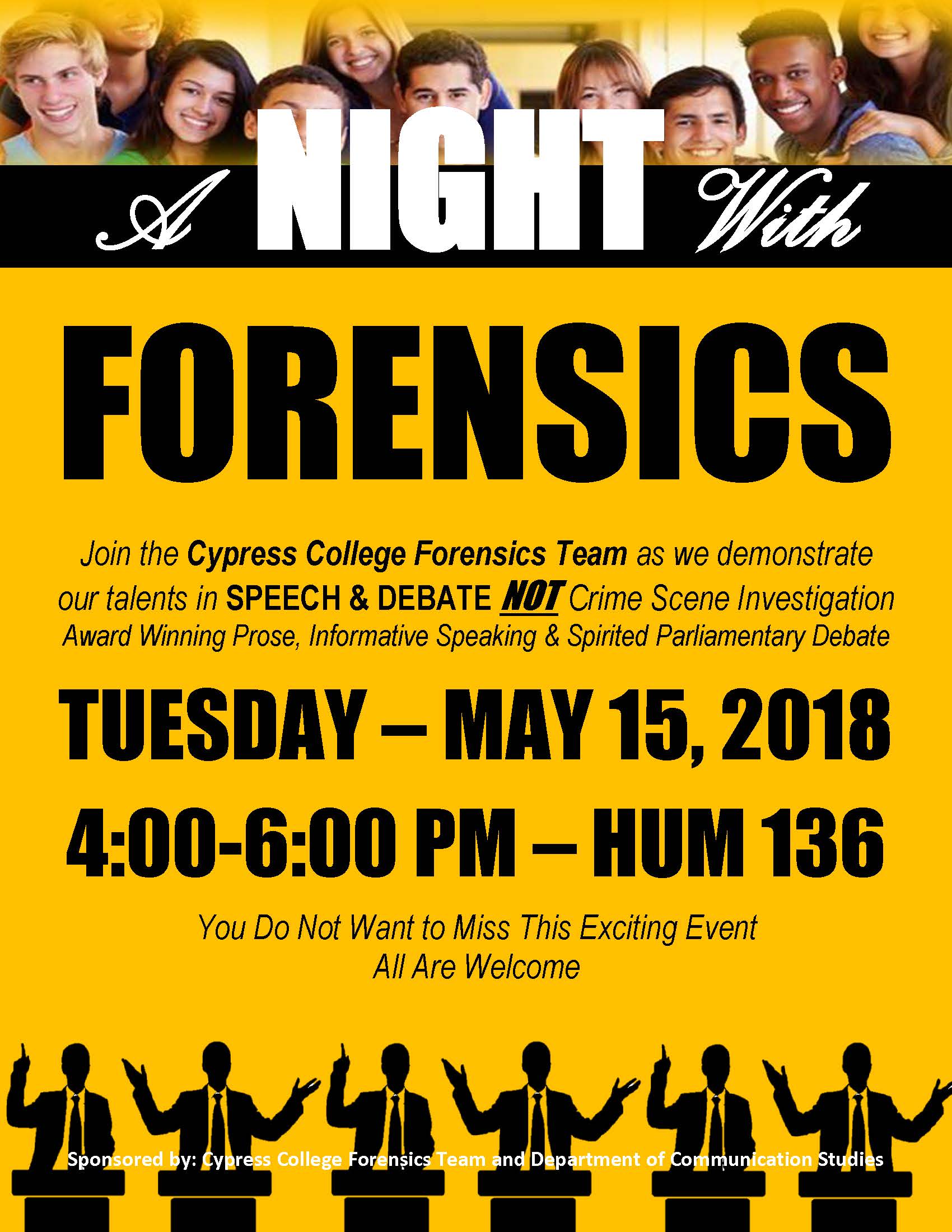 A Night with Forensics flyer