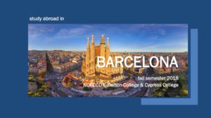 Study abroad in Barcelona flyer
