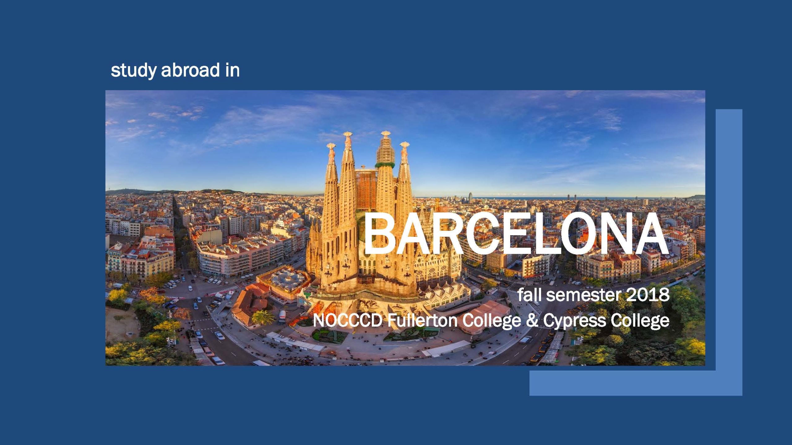 Study abroad in Barcelona flyer