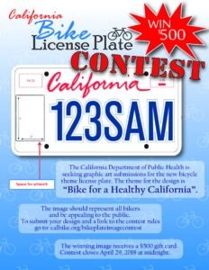 Bike License Plate Contest flyer