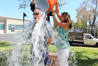 ALS Ice-Bucket Challenge Met by President Dr. Bob Simpson