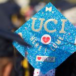 Decorated graduation cap, "UCI Here I Come"