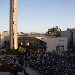 Aerial view of commencement.