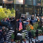 Aerial view of commencement.