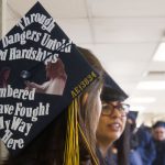 A decorated mortarboard for graduation.