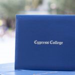 Cypress College diploma cover.