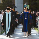 Dr. Schilling and Dr. Marshall leading the commencement processional.