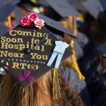 Decorated graduation cap, "Coming to a Hospital Near You"