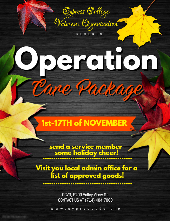 Operation Care Package flyer