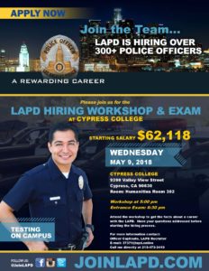 LAPD Hiring Workshop flyer
