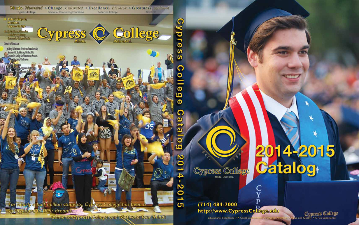 20142015 Cypress College Catalog Available as Registration Begins