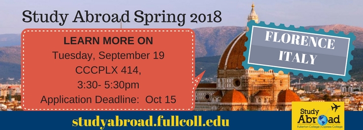 Study Abroad Spring 2018 flyer