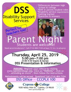 DSS Parent Night