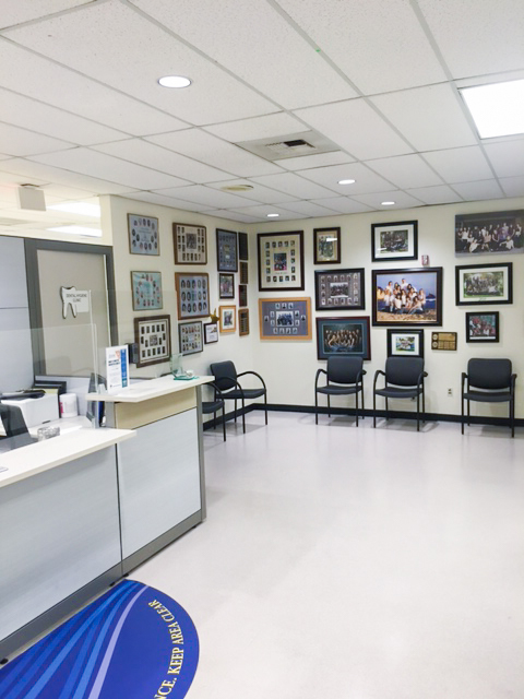 Renovated front office at the CYpress College Dental Hygiene Clinic