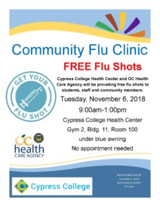 Community Flu Clinic flyer